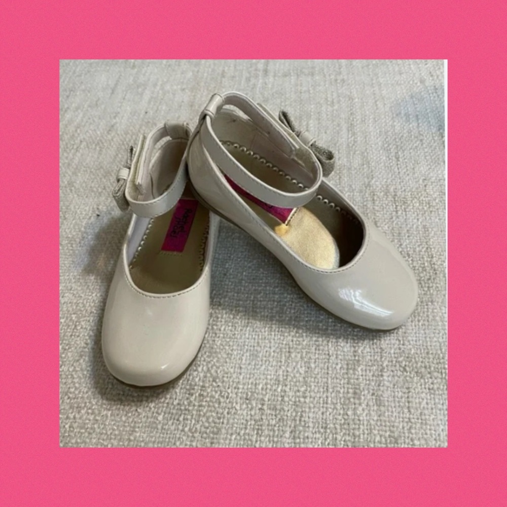 Kids Beige Mary Jane Shoes